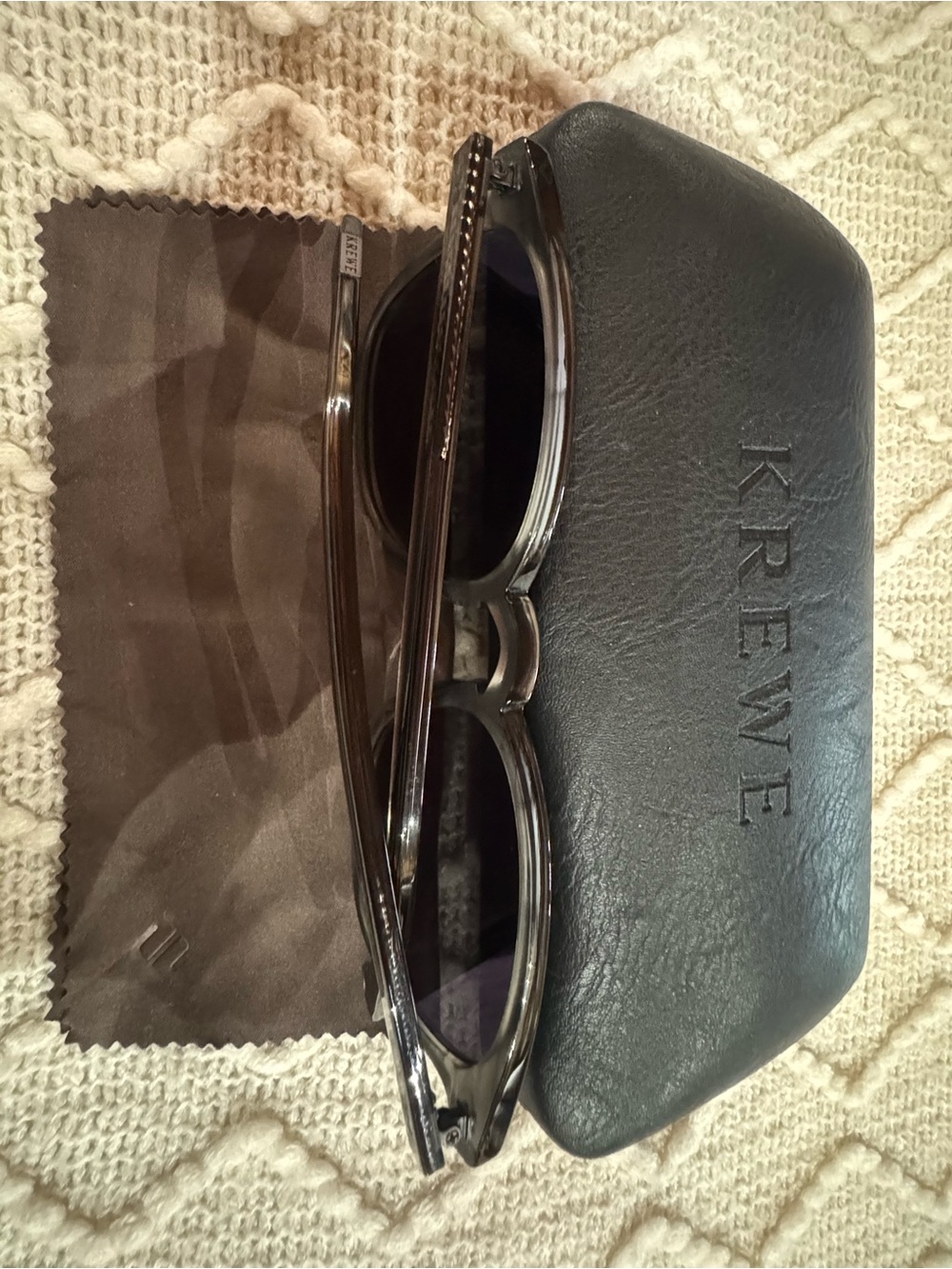 KREWE Translucent Smoke Sunglasses with Dark Brown Lenses - Picture 8 of 12